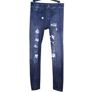 Cloya Large/XL Distressed Look Leggings [0114]